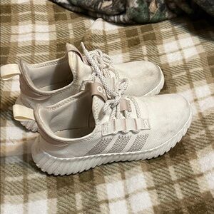 Adidas Cream Lace-Up Sneakers